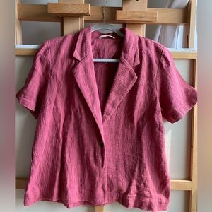 Free people blazer top pink size L